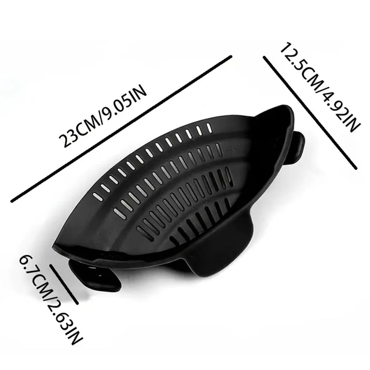 1Pc Adjustable Silicone Clip-On Strainer for Pots, Pans, and Bowls - Handheld Drainer for Noodles, Pasta