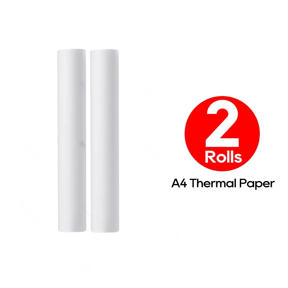 A4 Thermal Printer Paper Roll A4 Width Paper BPA Free 2 4 6 10 Rolls for HPRT MT810 Thermal A4 Portable Machine Maker Official