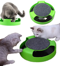 Interactive Pet Toy Turntable with Roller Mouse - Intelligence Training and Fun Scratch Pad