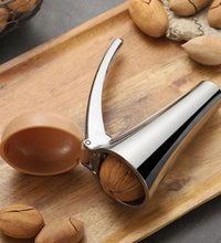 Zinc Alloy Walnut Nutcracker - Multifunctional Nut Shelling Tool with Clip and Funnel Design for Efficient Nut Shelling