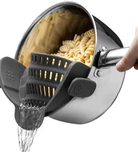 1Pc Adjustable Silicone Clip-On Strainer for Pots, Pans, and Bowls - Handheld Drainer for Noodles, Pasta