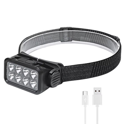 K354 LED Motion Sensor Headlamp - USB C Rechargeable, Waterproof, Built-In Battery - Camping and Outdoor Lantern