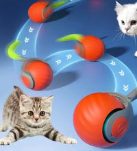 Smart Cats Toy Ball Electric Ball for Cats with Feather Teaser Intelligent Automatic Movement Active Scrolling Pet Toys Supplies