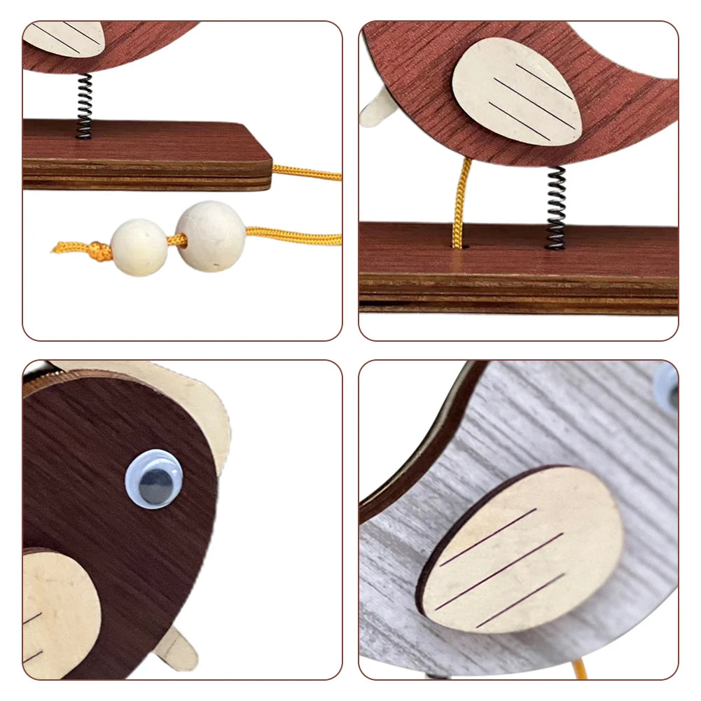 Woodpecker Doorbell Wooden Handmade Creative Door Bell Homestay Room Decor Decoration Accessories DIY Artistic Home Decor Gift