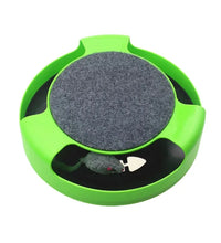 Interactive Pet Toy Turntable with Roller Mouse - Intelligence Training and Fun Scratch Pad