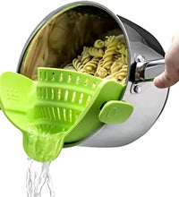 1Pc Adjustable Silicone Clip-On Strainer for Pots, Pans, and Bowls - Handheld Drainer for Noodles, Pasta