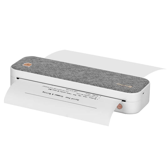 Peripage A4 Thermal Paper Printer - Wireless Mobile Photo Printer with USB and Bluetooth Connection, Supports 2''/3''/4'' Paper Width