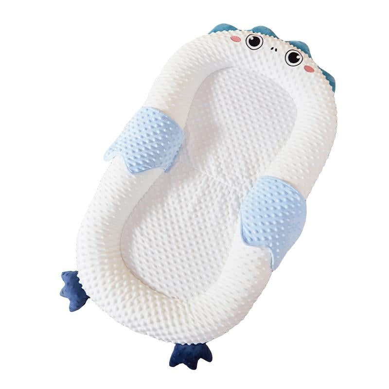 Baby Lounger Pillow, Cartoon Design, Infant Sleeping Bed, Breathable Baby Nest, Newborn Nest, Cozy Baby Bed.