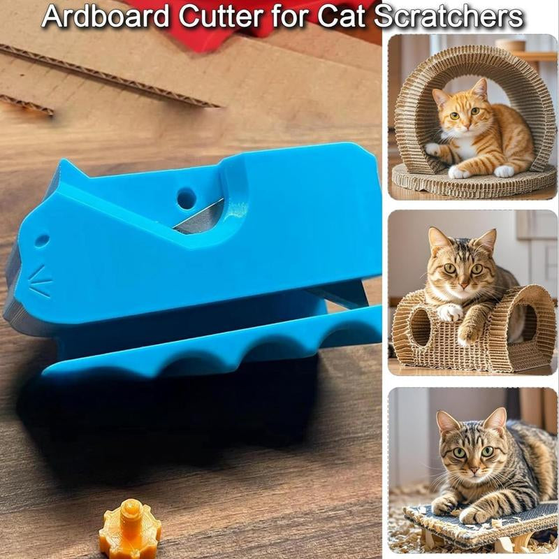 Cardboard Cutter, 3D Printed Handheld Tool, DIY Cat Design, Cardboard Recycling Tool, Holiday Cardboard Cutting Machine, Compact and Efficient Cutter.