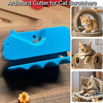 Cardboard Cutter, 3D Printed Handheld Tool, DIY Cat Design, Cardboard Recycling Tool, Holiday Cardboard Cutting Machine, Compact and Efficient Cutter.