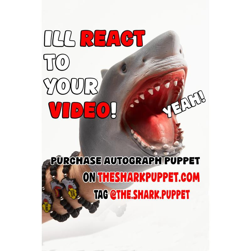 Limited Edition Shark Puppet, Autographed Collectible, Rare Shark Puppet, Signed Memorabilia, Exclusive Shark Toy, Collectible Puppet for Fans.