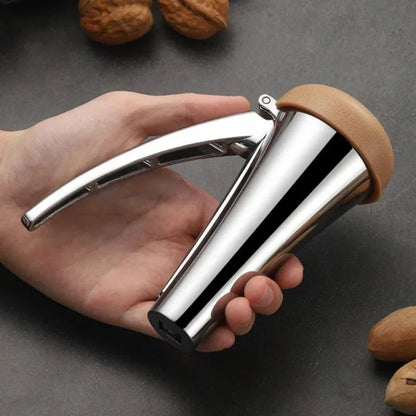 Zinc Alloy Walnut Nutcracker - Multifunctional Nut Shelling Tool with Clip and Funnel Design for Efficient Nut Shelling
