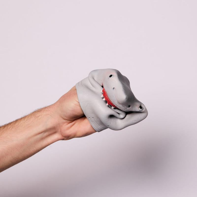 Limited Edition Shark Puppet, Autographed Collectible, Rare Shark Puppet, Signed Memorabilia, Exclusive Shark Toy, Collectible Puppet for Fans.