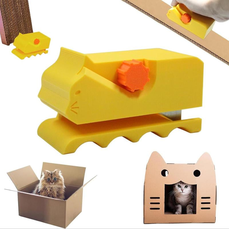 Cardboard Cutter, 3D Printed Handheld Tool, DIY Cat Design, Cardboard Recycling Tool, Holiday Cardboard Cutting Machine, Compact and Efficient Cutter.