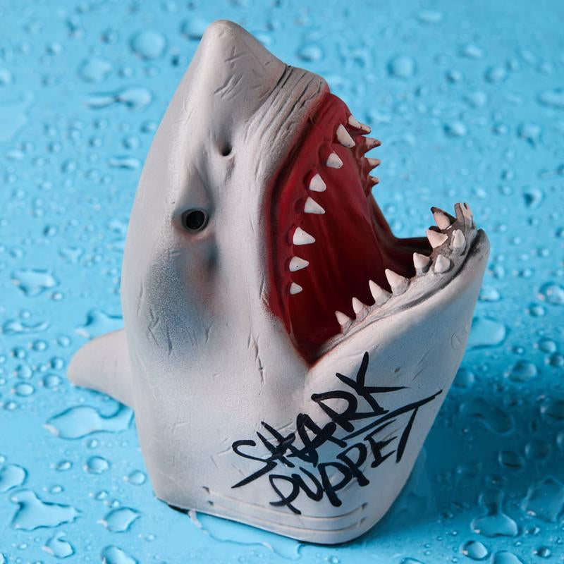 Limited Edition Shark Puppet, Autographed Collectible, Rare Shark Puppet, Signed Memorabilia, Exclusive Shark Toy, Collectible Puppet for Fans.