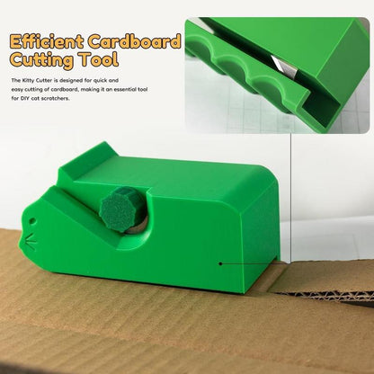 Cardboard Cutter, 3D Printed Handheld Tool, DIY Cat Design, Cardboard Recycling Tool, Holiday Cardboard Cutting Machine, Compact and Efficient Cutter.