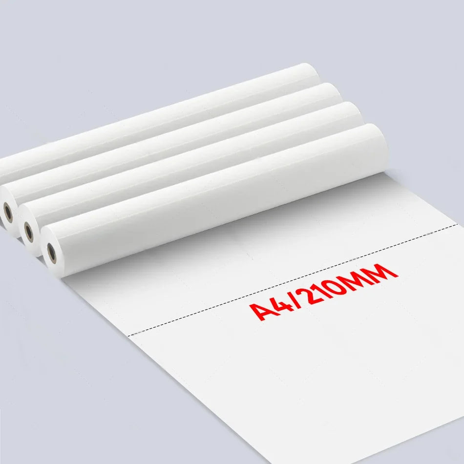 A4 Thermal Printer Paper Roll A4 Width Paper BPA Free 2 4 6 10 Rolls for HPRT MT810 Thermal A4 Portable Machine Maker Official