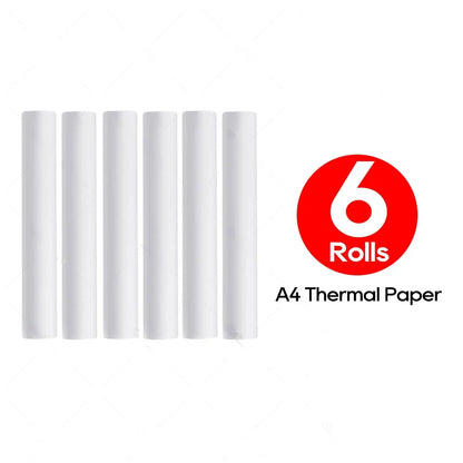 A4 Thermal Printer Paper Roll A4 Width Paper BPA Free 2 4 6 10 Rolls for HPRT MT810 Thermal A4 Portable Machine Maker Official