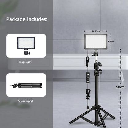 LED Photography Video Light Panel - Photo Studio Lamp Kit with Tripod Stand and RGB Filters for Shooting, Live Streaming, and YouTube