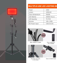 LED Photography Video Light Panel - Photo Studio Lamp Kit with Tripod Stand and RGB Filters for Shooting, Live Streaming, and YouTube