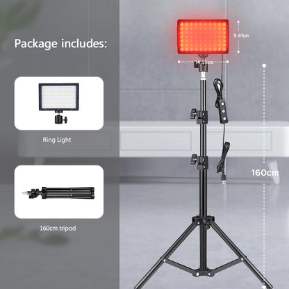 LED Photography Video Light Panel - Photo Studio Lamp Kit with Tripod Stand and RGB Filters for Shooting, Live Streaming, and YouTube