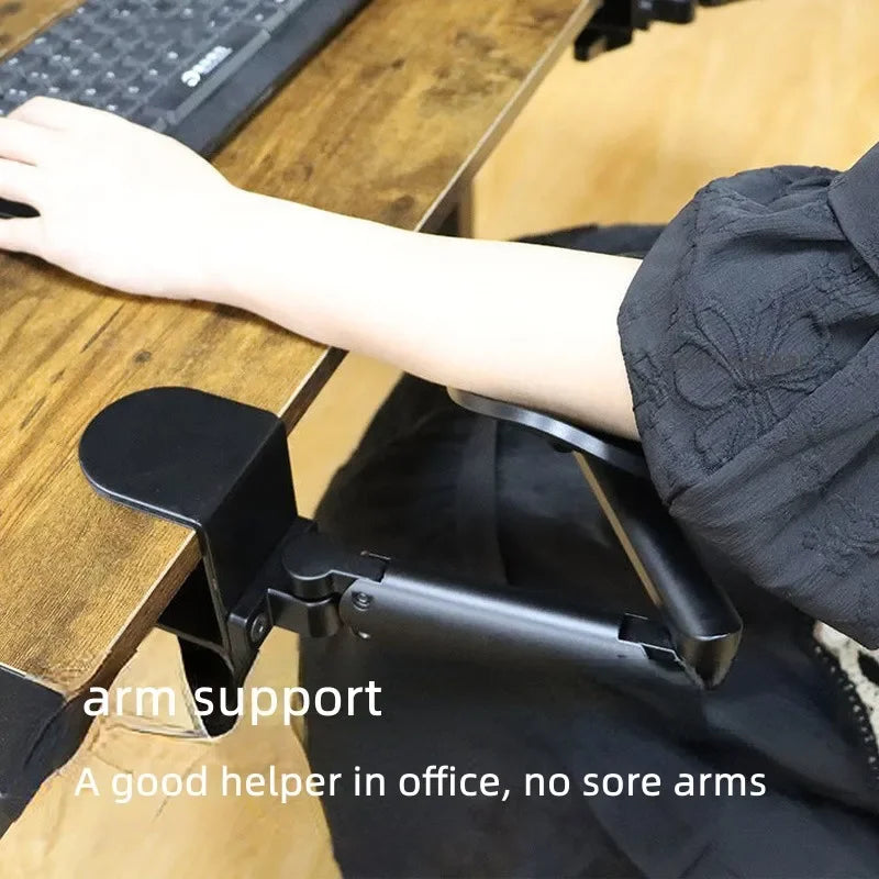 New Metal Ergonomic Arm Rest - Adjustable Mouse Hand Desk Support for Computer, Home, and Office