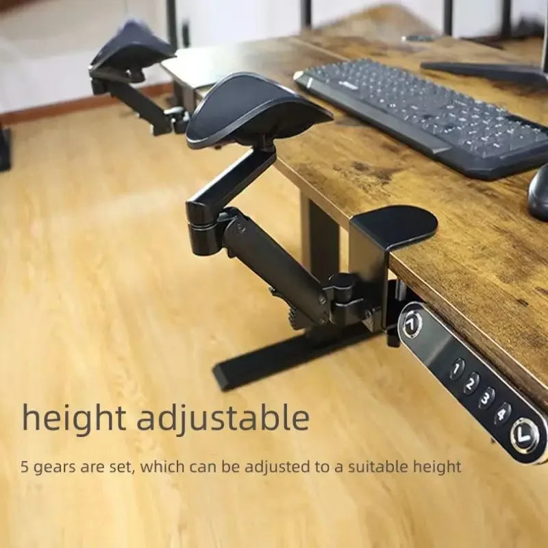 New Metal Ergonomic Arm Rest - Adjustable Mouse Hand Desk Support for Computer, Home, and Office