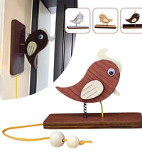 Woodpecker Doorbell Wooden Handmade Creative Door Bell Homestay Room Decor Decoration Accessories DIY Artistic Home Decor Gift