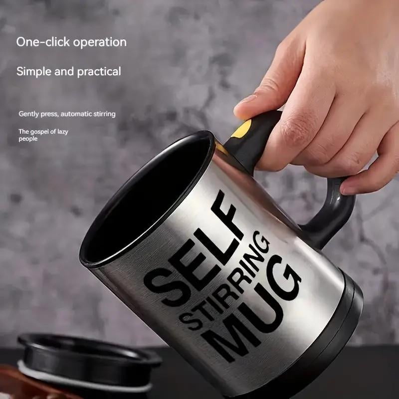 Lazy Coffee Mixing Cup, Automatic Stirring Cup, Magnetic Rotation Milk Frother, Electric Mug, 304 Stainless Steel Cup, Convenient Coffee Mixer.