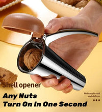 Zinc Alloy Walnut Nutcracker - Multifunctional Nut Shelling Tool with Clip and Funnel Design for Efficient Nut Shelling