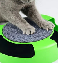 Interactive Pet Toy Turntable with Roller Mouse - Intelligence Training and Fun Scratch Pad