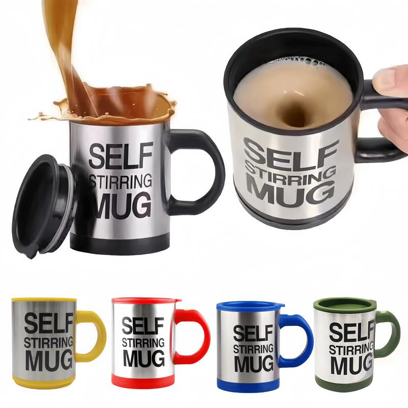 Lazy Coffee Mixing Cup, Automatic Stirring Cup, Magnetic Rotation Milk Frother, Electric Mug, 304 Stainless Steel Cup, Convenient Coffee Mixer.