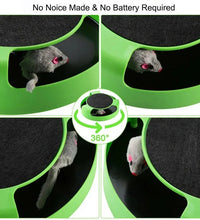 Interactive Pet Toy Turntable with Roller Mouse - Intelligence Training and Fun Scratch Pad