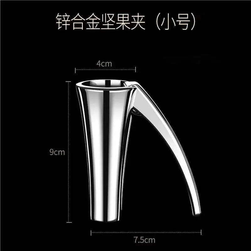 Zinc Alloy Walnut Nutcracker - Multifunctional Nut Shelling Tool with Clip and Funnel Design for Efficient Nut Shelling