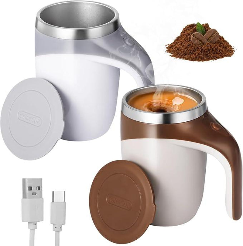 Lazy Coffee Mixing Cup, Automatic Stirring Cup, Magnetic Rotation Milk Frother, Electric Mug, 304 Stainless Steel Cup, Convenient Coffee Mixer.