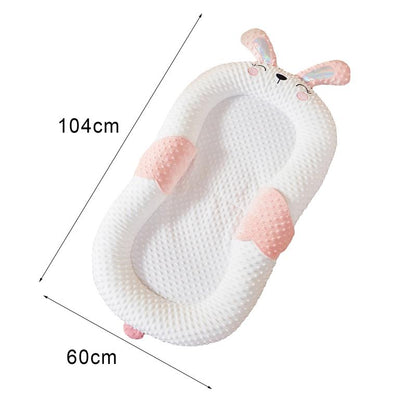 Baby Lounger Pillow, Cartoon Design, Infant Sleeping Bed, Breathable Baby Nest, Newborn Nest, Cozy Baby Bed.