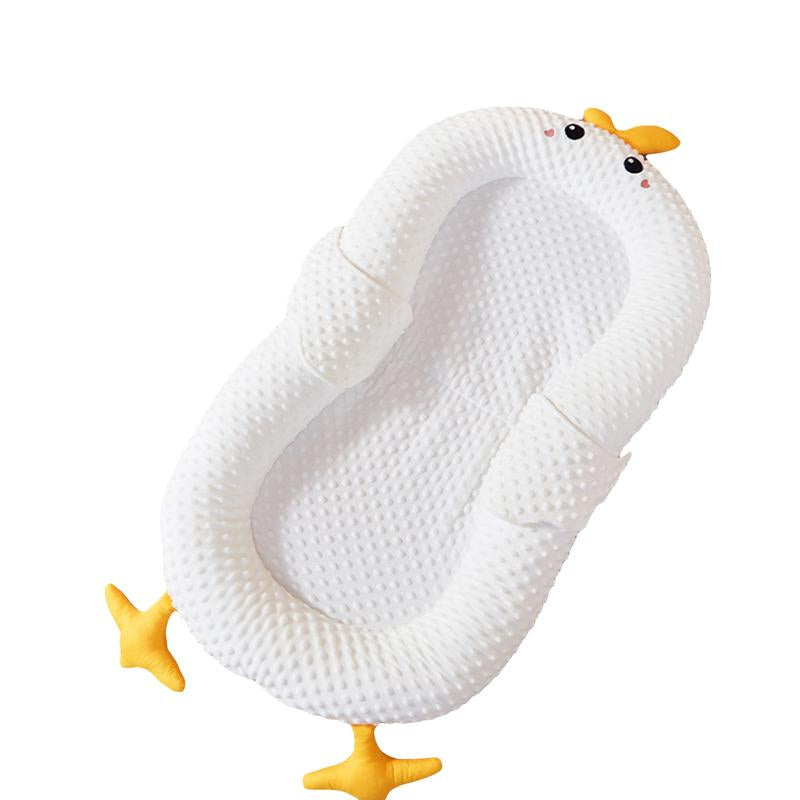 Baby Lounger Pillow, Cartoon Design, Infant Sleeping Bed, Breathable Baby Nest, Newborn Nest, Cozy Baby Bed.