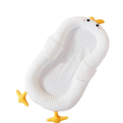 Baby Lounger Pillow, Cartoon Design, Infant Sleeping Bed, Breathable Baby Nest, Newborn Nest, Cozy Baby Bed.