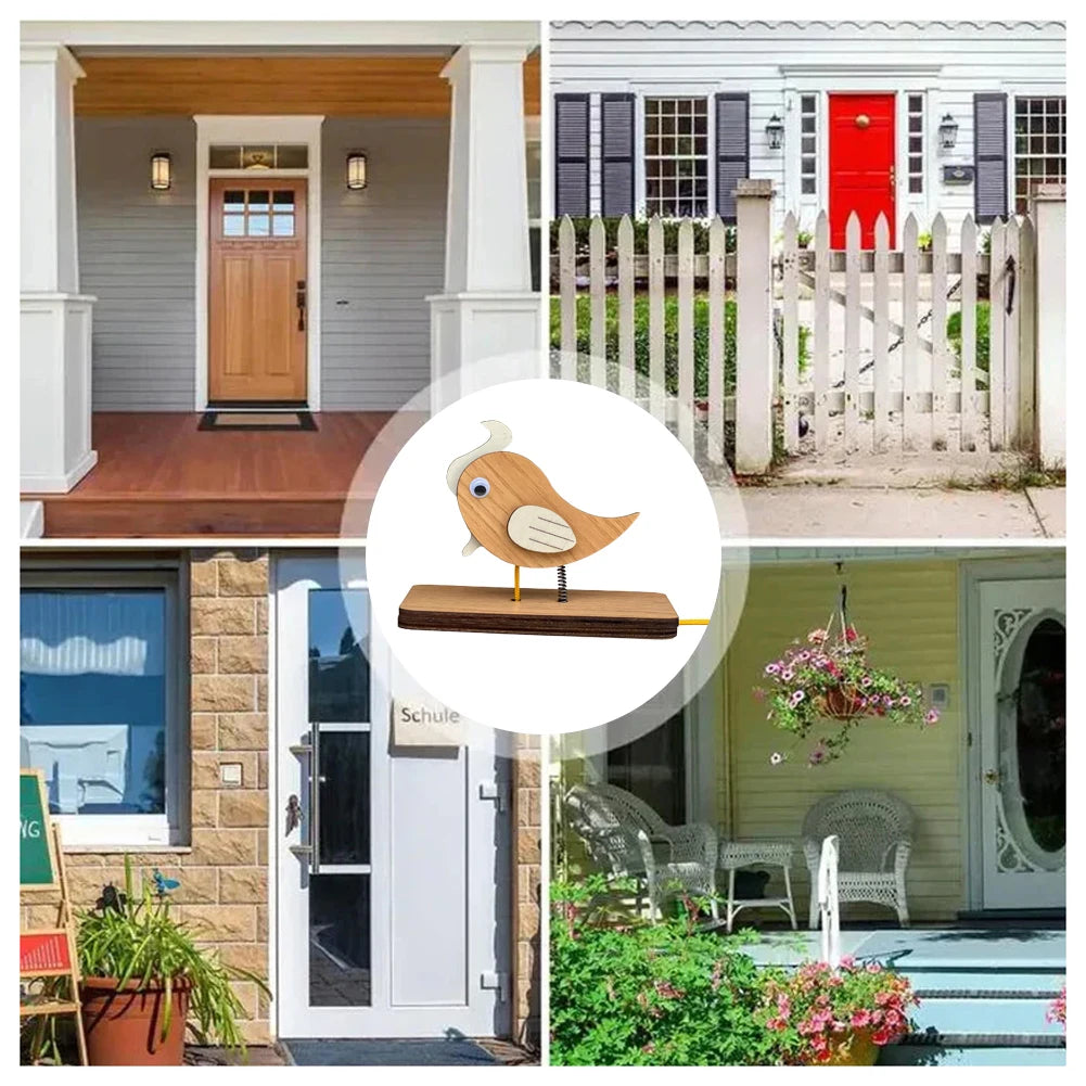 Woodpecker Doorbell Wooden Handmade Creative Door Bell Homestay Room Decor Decoration Accessories DIY Artistic Home Decor Gift