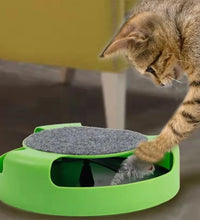 Interactive Pet Toy Turntable with Roller Mouse - Intelligence Training and Fun Scratch Pad