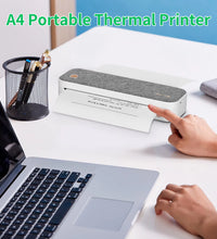 Peripage A4 Thermal Paper Printer - Wireless Mobile Photo Printer with USB and Bluetooth Connection, Supports 2''/3''/4'' Paper Width