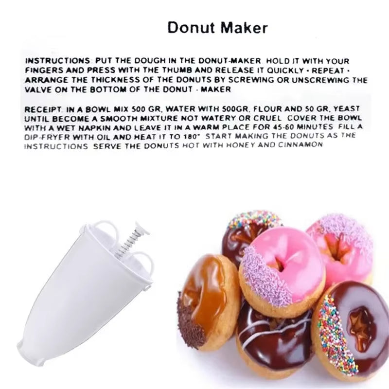 DIY Confectionery Dough & Donut Maker - Pastry Baking Tool & Dispenser for Creative Dessert Creations